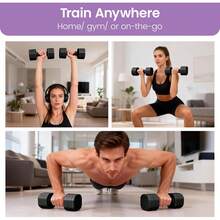 4-In-1 Adjustable Dumbbell Set, 2-5lbs, Quick-Lock Hand Weights For Home Workouts, Pilates, Strength Training For Women & Men - Black - View 5