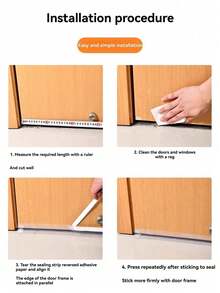 MOLOLAN Adhesive Door Dust Guard Prevents Insects And Dust 5M - Transparent - View 4