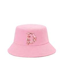 1 buah Topi Ember Anak Perempuan Warna Pink Elegan dengan Motif Huruf Bunga Mawar, 26 Pilihan Huruf, Manis & Chic, Bergaya, Ringan, dan Melindungi dari Matahari, Cocok untuk Pemakaian Sehari-hari, Aktivitas Luar Ruangan, Sekolah, dan Hadiah - Berwarna merah muda - View 33