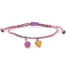 1件装时尚休闲个性化心形吊坠手链，五角星吊坠手链，可调节编织手链，幸运手链，情侣手链，姐妹手链，斋月礼物，周年纪念礼物 - 彩色 - 查看 4