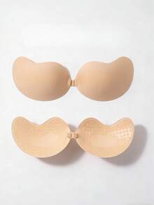 2/1件裸色无肩带硅胶胸垫，隐形聚拢文胸，适合搭配吊带裙和婚纱，芒果形罩杯可使小胸看起来更丰满。 - 杏色 - 查看 7