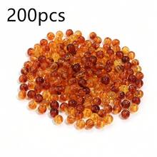 10-200pcs/Pack Amber Acrylic Round Beads 6-20mm Brown Handmade Necklace Bracelet Earring Clothing Accessories DIY Jewelry Supplies - Amber Beads - View 9