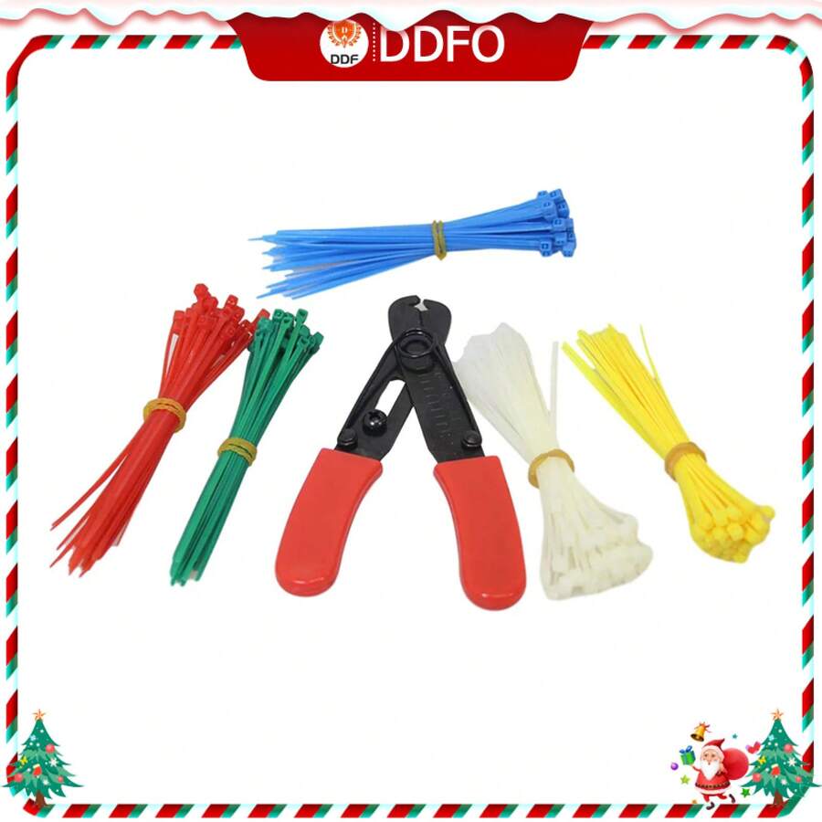 Cable Tie Set DIY Tool Kit Nylon Selflocking Cable Zip Ties With Cutter From Ddf The Best Price - Locking Cable Zip Ties With Cutte - View 1