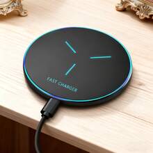 15W无线充电器，兼容 17/16/15/14/13/12 Pro/XS Max/Mini/X/XR，感应式快速无线充电板，兼容三星 - 白色 - 查看 2