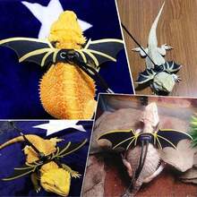 防逃脱蜥蜴牵引绳套装，包含遮阳帽和便携式日光浴吊床，可爱爬行动物时尚组合 - 彩色 - 查看 5