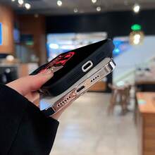 FCB Logo Inspired Phone Case Compatible With  12, 13, 14, 15 Pro,  14 Plus,  15, 16 Pro Max,  17,  17 Pro,  17 Pro Max, And  17 Air. Made Of TPU Material, Anti-Slip And Drop-Resistant, With Classic Straight Edges And A Slightly Frosted Feel. A Great Gift For Yourself, Family, Friends, Lovers, And Boyfriends. - 黑色LB33 - 查看 4