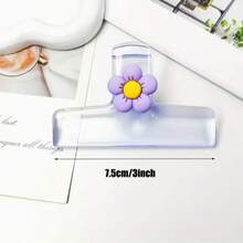 1pc/2pcs Transparent Bookmark Clips - Bookmark Clips, Loose-Leaf Clips, Reading Accessories Clips, Magnetic Clips, Refrigerator Clips, Food Clips, A4 Loose-Leaf Clips, Office And Home Kitchen Food Clips, Convenient For Fixing Documents - Multicolor - View 7