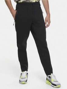 Nike Unisex Tech-Inspired Fleece Zip Hoodie & Jogger Outerwear For Men & Women Pants - Black Sweatpants1 - 查看 5