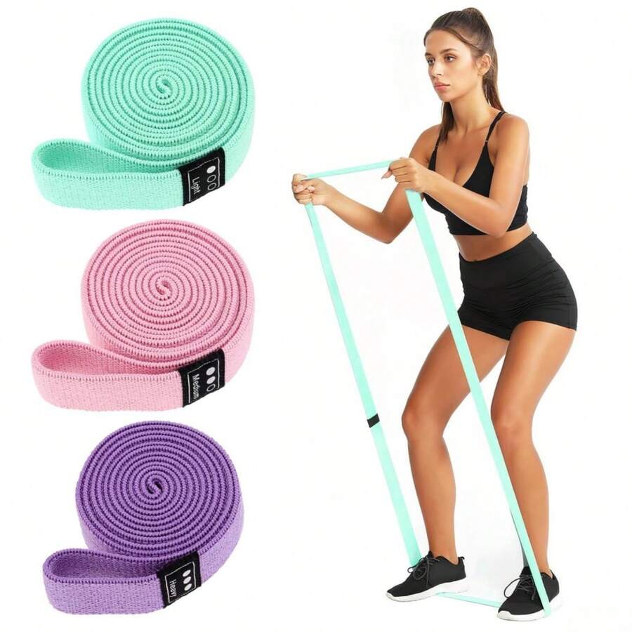 1pc Multi-Color Fitness Resistance Band, Yoga Stretch Band, Squat Resistance Loop Band - Multicolor - View 1
