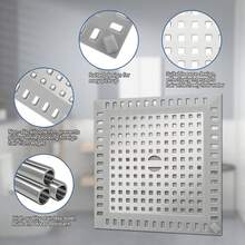 Nắp cống thoát sàn phòng tắm bằng thép không gỉ 304 có lưới lọc tóc, ngăn ngừa tắc nghẽn. - Nhiều màu - Xem 2