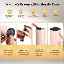 Waterless Diffuser For Essential Oil: Portable Nebulizing Essential Oil Diffuser, Aroma Diffuser For Car, Travel Use, Home - Apple - View 9