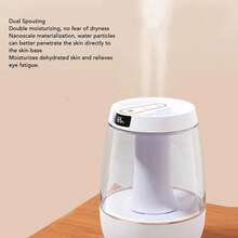 White Air Humidifier With Double Spray Quiet USB 3L Large Capacity Mist For Office And Home Use - Humidifier - White - View 9