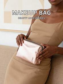 Yves Saint Laurent YSL Makeup Bag Toiletry Bag Large Capacity Travel Portable Pink 13 * 11 * 4 Cm - Pink - View 2