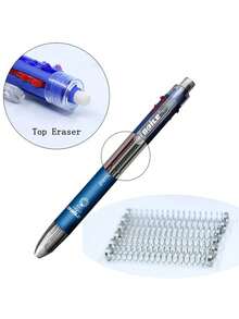 Bộ bút bi đa năng 6 trong 1, gồm 5 bút bi màu và 1 bút chì bấm có tẩy, thích hợp cho trường học, văn phòng, dụng cụ viết. Bút bi đa chức năng 5 trong 1, viết tiện lợi, 5 bút bi màu 0.7mm + bút chì bấm nhựa 0.5mm, 6 trong 1, nhiều màu sắc. - nhiều màu - Xem 7