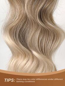 魔术贴卷发夹式马尾辫接发，黑色、棕色、橙色渐变棕色，24英寸长波浪卷，耐热硬质合成发片，适合女孩和女士在圣诞节和万圣节日常佩戴 - 拼色 - 查看 8