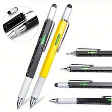 Bút công cụ đa năng 7 trong 1 cầm tay, bút kỹ thuật đa năng tích hợp tua vít và đầu dẹt, bút bi, bút cảm ứng, thước kẻ và thước thăng bằng. - bút cảm ứng - Xem 3