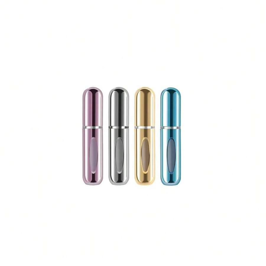 Portable Mini Refillable Atomizer Perfume Bottle, 5ml Refillable Atomizer Perfume Spray, Scent Pump Case For Traveling And Outgoing (4 Pack) - Hồng - Xem 1