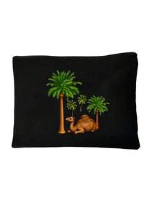 骆驼棕榈树图案拉链收纳包 - 斋月主题，大容量女士旅行化妆包，可折叠便携收纳包，中东/阿拉伯沙漠景观化妆品收纳包，轻便旅行化妆包，化妆包，手提包，洗漱包，铅笔盒，收纳袋，化妆包，旅行必备 - 彩色 - 查看 11