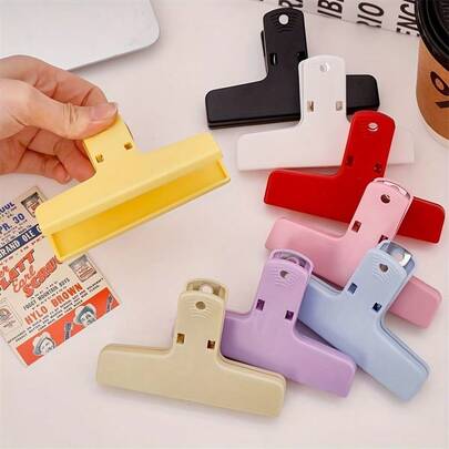 1/3pcs Macaron Color Cute Long Tail Clips, High-Quality Plastic Memo Clips, Stationery Office Supplies Document Organizer