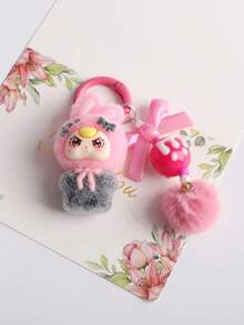 Novo Chaveiro Pendente de Coelho Fofo e da Moda, Adequado para Decoração de Bolsa, Chaveiro, Decoração de Carro, Feriado, Aniversário, Presentes de Festa - Multicolorido - Visão 3