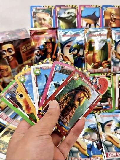 32/80/144 Pcs New Italian Mythology Creature Card Game Series "Tralalero Tralala" - Strategy Card Game, Each Pack Contains 8 Beautifully Printed Basic Cards Including Tralalero Tallala And Tung Tung Tung Sahur Characters, Gold Foil Collector's Edition, Random Rare Packaging, Creative Card Game, Collection + Battle Dual Mode, Distinctive And Eye-Catching Design, Tabletop Game