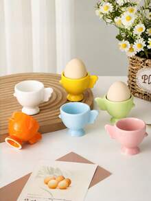 【热销新品】复活节陶瓷蛋杯 蛋托 创意陶瓷蛋杯 蛋托 - 彩色 - 查看 2