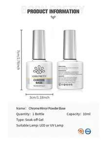 BORN PRETTY 10ml 铬底半永久可卸UV/LED美甲凝胶指甲油，适用于美甲沙龙及个人美甲。 - 無色 - 查看 2