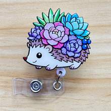 Retractable D Card Holder Reel With Cute Cartoon Design,Teacher Nurse Hospital Badge Holder Office Lanyard 1pc - A - View 9
