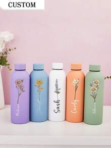 1 chiếc cốc cà phê/bình nước ngọt hai lớp bằng thép không gỉ tùy chỉnh, bình nước thể thao, dung tích 500ml/17oz, có thể in tên theo yêu cầu, nhiều màu sắc để lựa chọn, thích hợp làm quà tặng cho trường học, ngày lễ và sinh nhật cho nam và nữ. - Nhiều màu - Xem 7