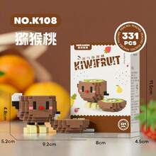 100-300 sztuk uroczych klocków owocowych (ananas, arbuz, banan, wiśnia, pomarańcza, durian itp.), prezent urodzinowy DIY, akcesoria do układania puzzli i kolaży, żywe kolory, wykwintny design. Warstwowe, żywe kolory, realistyczne kształty, odpowiednie do dekoracji wnętrz, artykułów biurowych, wymiany prezentów (Boże Narodzenie, Dzień Matki, Walentynki), ekspozycji sklepowej/kolekcji dzieł sztuki. - Wielokolorowe - Zobacz 12