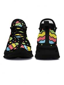 Oster-Eier Blumen Damen Sneaker, leicht, atmungsaktiv und bequem, Niedrig-Top Schnürschuhe, ÜBERGRÖSSENMODE Unisex Outdoor Schuhe - Verschiedenfarbig - Übersicht 10