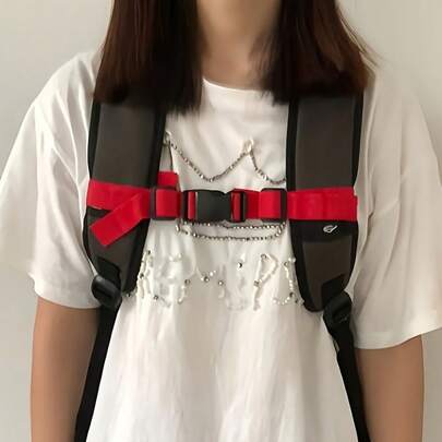 Multifunctional Backpack With Anti-Slip Chest Strap, Fixed Shoulder Straps For Kids & Adults, Front Buckle Design For Outdoor Travel Hiking