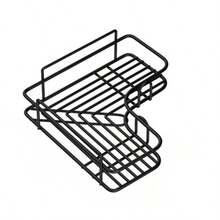 1 Set Shampoo Holder Rack, Adhesive Corner Wall Mount Bathroom Organizer Shelf, Suitable For Kitchen And Bathroom - Multicolor - View 12