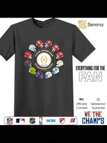 College Football Playoff 2026 Exclusive 12 Teams Playoff Shirt - 黑色 - 查看 1