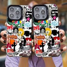 Estética urbana con estilo pop art. Esta elegante funda es compatible con los modelos  17, 16, 15, 14 Pro Max, 13, 12, 11, XR y XS Plus. Fabricada en silicona TPU, ofrece protección contra golpes y caídas, además de una sensación superior. Es un regalo ideal para familiares, amigos y seres queridos, y una opción perfecta para San Valentín.fundas para ,fundas,accesorios para celular,fundas para celular,fundas para  13,funda  13,funda  16,funda  17 pro max,funda  15,fundas para  16,fundas  11,fundas ,Funda magnética para teléfono,san valentín detalles,san valentín,vaquero - Negro - Ver 3
