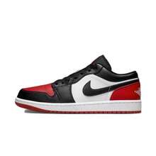 Nike Air Jordan 1 AJ1 Low Bred Toe Black Red White Men's Shoes 553558-161 - Nhiều màu - Xem 2