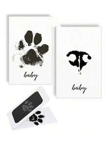 一套宠物爪印套装（适用于猫狗），狗狗爪印垫套装，使用简单（使用前请观看视频），无墨无接触式宠物爪印纪念品，用于保存猫狗爪印，非常适合纪念宠物成长和珍藏美好回忆。 - 均碼 - 查看 11