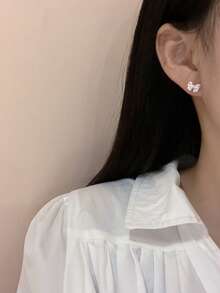 蝴蝶结波点耳环套装 - 蝴蝶型 - 查看 4