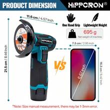 12V 无刷无绳角磨机套装 - 工具、男士工具、工作工具、19500RPM 迷你电动抛光研磨机，包含 2 块 1300mAh 电池、充电器和 8 个砂轮 - 适用于金属、木材、家居 DIY 和抛光 - 兩個電池 - 查看 9