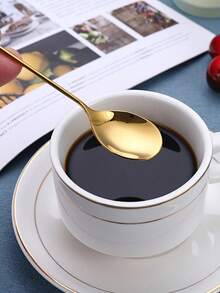 Star Moon Spoon, High Value Fruit Dessert Spoon, Creative Star Moon Coffee Spoon Stirring Spoon, Ramadan Festival Gift Spoon - Multicolor - View 2