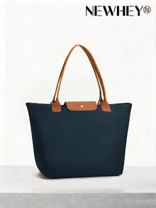 Shoulder Tote Bag For Women, Nylon Top-Handle Purse, Foldable Weekend Hobo Handbag - Multicolor - View 8