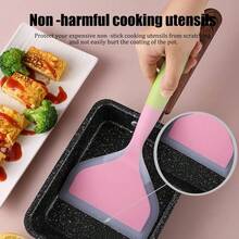 1/2/3pcs Silicone Omelette Spatula, Non-Stick Pancake Flipper Suitable For Non-Stick Pans, Cakes, Griddles - Multicolor - View 8
