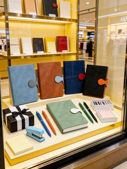 Caderno Tamanho A5 Com Capa, Bloco De Notas Impermeável Com Linhas, Caderno Casual Para Negócios Com Fecho Magnético, Unissex, Caderno Minimalista E Elegante Com Fivela Magnética, Entrega Em Cor Aleatória.