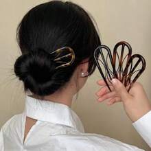 ファッション夜会巻きコーム べっ甲 インナーヘアアクセ お団子 簡単 まとめ髪 髪飾り まとめ髪 髪留め 盛り髪 お団子 簡単 結婚式 卒業式 入学式 宴会 普段使い 花嫁など ヘアピン 浴衣 七五三 成人式 髪 飾り 袴 着物 ブラウン玳瑁02 - 02 - チェックする 5
