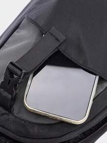 CAMEL CROWN 男士便携式单肩包/斜挎包/骑行包 - 黑色 - 查看 4