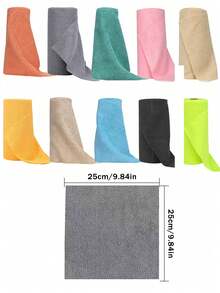1 Roll/20pcs Grey Ultra-Fine Fiber Cleaning Cloth - Tear-Off, Reusable And Washable Kitchen Towels, Great For Wiping Spills, Dust And Daily Cleaning - Multiple Styles - View 11