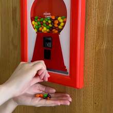 Wall-Mounted Square Candy Frame, Candy Dispenser Frame, Hanging Candy Frame, Frame With Built-In Candy Dispenser, Convenient And Quick Dispensing Of Candy, Nuts, Pet Treats Frame, Candy Frame - Red - View 3