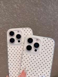 New Fashionable Ins-Style Phone Case Compatible With Iphone 15 Pro Max, 17/14 Full Screen Polka Dot, 13 Pro High-End, 12/11 Personalized Shockproof Full Coverage Phone Protective Case - Multicolor - View 4