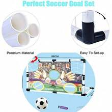 88cm Portable Football Target Soccer Shooting Practice Goal Net - Black and White - View 8