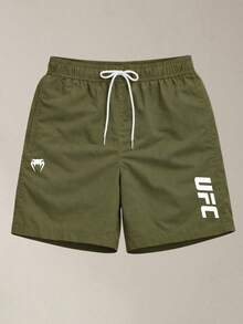 Kit Of 3 Men's Gym Shorts For Running And Training With Pockets - Tactel Fabric + Watch - ĐEN/BEIGE/XANH LÁ CÂY - Xem 2